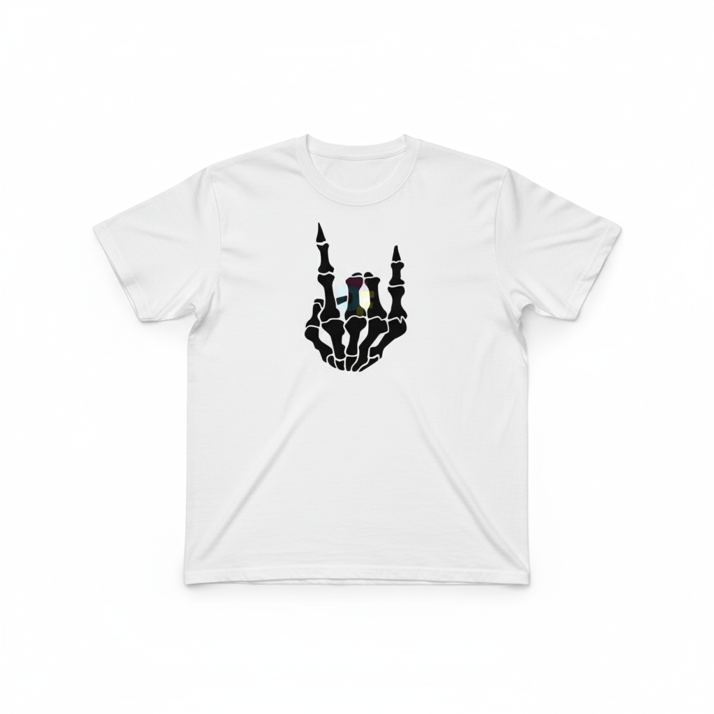 Grey Skeleton Hand T-Shirt